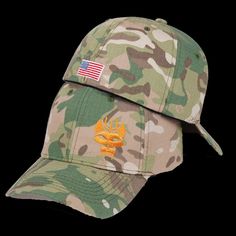 A Skull, Man Style, A Lion, Us Flag, Seals, Baseball Cap, Camo, Lion, Flag