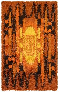 Vintage Rya Machine Made Contemporary Rug Funky Rugs Living Room, Interesting Rugs, Acrylic Rug, Paint 2024, African Rugs, Rya Rug, Funky Rugs, Rug Patterns, Danish Style