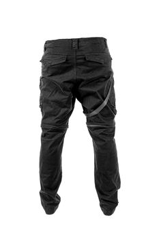 Mens luxury black relaxed fit cargo pants. Made with comfortable stretch cotton that has a unique softness and stretch. We were inspired to make pants that could also function as shorts. The zipper allows for lower legs to be removed and then stashed in the large cargo style pockets. The all black design makes for pants that could be worn casually, and also be paired to level up formal outfits.Features-Unique 97% cotton 3% spandex blend fabric is soft and comfortable and enables maximum maneuver Black Techwear Bottoms With Cargo Pockets, Military Style Cargo Pants With Flap Pockets For Streetwear, Military Style Cargo Pants With Side Pockets For Streetwear, Military Streetwear Cargo Pants With Side Pockets, Black Military Pants With Cargo Pockets, Fit Cargo Pants, Cargo Style, Formal Outfits, Mens Luxury