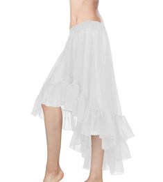 White Bottoms For Dance, Flowy Skirt For Dance In Spring, White Chiffon Skirted Bottoms, White Chiffon Long Skirt, Summer Dance Tulle Bottoms, Summer Dance Bottoms With Tulle Skirt, Summer Dance Petticoat With Attached Cancan, White Flexible Skirt For Dance, Summer Dance Skirt