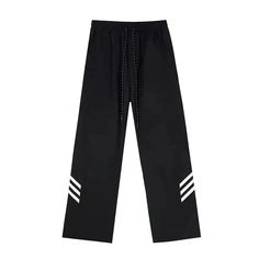 Threebooy American Trendy Vintage Summer Loose Sports Wide Leg Pants Men Pocket Striped Elastic Wait Drawstring Casual Straight Trousers modname=ckeditor Wide Leg Pants Men, Tomboy Fits, Casual Pants Style, Mens Pants Fashion, Women Cargos, Straight Trousers, Streetwear Men Outfits, Cargo Pants Women, Womens Dress Pants