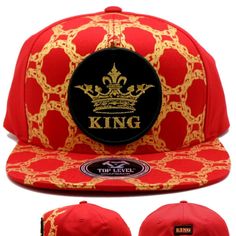 Brand New Cotton Crowned King Top Level Luxe Chains Snapback Hat. King Name And Crown Patch On A Front Of Gold Chained Panels Of A Red Crown. King On Back. One Size Fits Most. Snapback Hats Like These Normally Retail For $27 Plus Shipping, But You Can Take Advantage Of This One For Only $20 With Free Domestic Priority Mail Shipping!!! Hat Has All Letters On Crown Embroidered, Stitched On. Trendy Adjustable Gold Baseball Cap, Trendy Gold Cap, Gold Snapback Hat With Flat Brim For Streetwear, Trendy Gold Snapback Baseball Cap, Trendy Gold Snapback Hat, Red Adjustable Hats With Flat Crown, Adjustable Red Hats With Flat Crown, Adjustable Red Hat With Flat Crown, Gold Snapback Hat With Adjustable Flat Brim