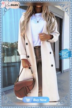 Casual Solid Color Long-sleeved Lapel Coat Lapel Coat, India And Pakistan, Outerwear Women, Spring Fashion, Coats For Women, Gray Color, Solid Color, Black, Color