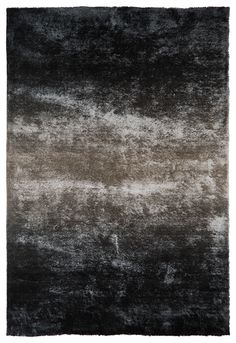 a black and grey rug with white stripes