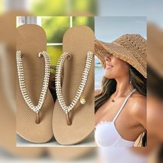 Looking for the perfect women's sandal gift idea? Consider our comfy minimalist woman flip flop gift, adorned with bling decor, ideal for casual open-toe wear at beach parties or any stylish lightweight occasion *For more gift options take a look at our best seller flip flops https://designbydesirenyc.etsy.com/listing/1304420049 PRODUCT DETAILS  - Rubber flip flop sole - Origin : imported from Brazil  - Thinner  short straps  - Satin silk cord (very pleasant to touch - Charms FREE SHIPPING WITHI Elegant Flip Flops For Summer Vacation, Adjustable Trendy Flip Flops For The Beach, Elegant Summer Vacation Flip Flops, Elegant Summer Beach Flip Flops, Elegant Beach Flip Flops For Summer, Elegant Flip Flops For Summer Beach, Elegant Open Toe Beach Flip Flops, Elegant Open Toe Flip Flops For The Beach, Elegant Adjustable Flip Flops For Summer