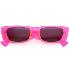 Neon Retro Wide Square Flat Lens Chunky Rectangle Sunglasses D264 - zeroUV Nicki Minaj Concert, Neon Retro, Oversized Round Sunglasses, Funny Glasses, Metal Hinges, Clip On Sunglasses, Rimless Sunglasses, Rectangular Sunglasses, Rectangle Sunglasses