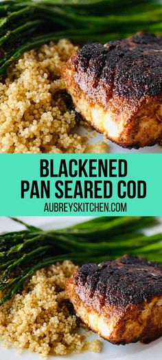 this is an image of blackened pan seared food