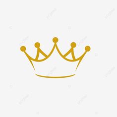 a golden crown on a white background, gold, crown, illustration png and psd