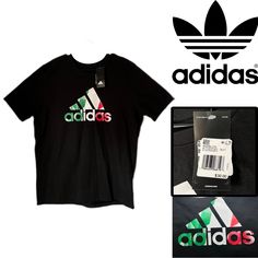 Adidas Wc Country Mexico Tee Black/Bram10 Men Black Adidas Logo T-shirt For Sports Season, Adidas Black T-shirt For Sports Season, Black Adidas T-shirt For Sports Season, Black Adidas Tops With Logo, Adidas Black T-shirt With Logo, Adidas Black, Black Adidas, Black Green, Adidas Men