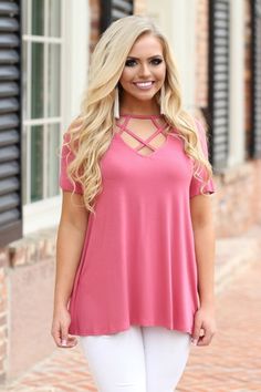 Sunday Bliss Shift Tee: Black Rose Pink Scoop Neck Casual T-shirt, Summer Pink Scoop Neck T-shirt, Casual Pink Soft-washed Shirt, Professional Dresses For Work, Pink Stretch T-shirt With Scoop Neck, Professional Dress, Pink Boutique, Casual Pink T-shirt With Unicorn Print, Boutique Store