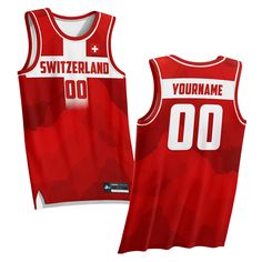 Switzerland Custom Basketball Jersey Breathable Jersey Basketball Sublimation Design, Sleeveless Jersey With Team Name, Sleeveless Basketball Jersey With Team Name, Sleeveless Team Jersey For Sports Events, Sleeveless Basketball Jersey With Letter Print, Sporty Sleeveless Sublimation Design Top, Sleeveless Jersey With Letter Print For Team Events, Sleeveless Letter Print Jersey For Team Events, Basketball Jersey With Letter Print