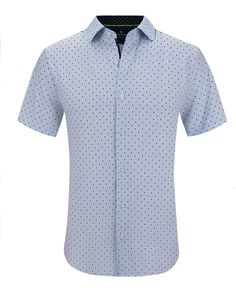 in stock Fitted Polka Dot Collared Shirt, Spring Short Sleeve Polka Dot Shirt, Polka Dot Summer Shirt With Buttons, Polka Dot Button-up Summer Shirt, Summer Collared Polka Dot Shirt, Summer Polka Dot Collared Shirt, Nautical Shirt, Button Down Dress Shirt, Slim Fit Shorts