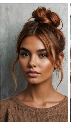 Copper Hair Makeup Looks, Two Toned Copper Hair, Copper Hair Tones, Winter Copper Hair, Copper Hair Light, Caramel Copper Hair, Soft Copper Hair, Copper Hairstyles, Copper Bob Hair