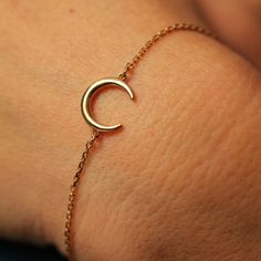 Elegant Adjustable Crescent Jewelry, Elegant Adjustable Crescent Shaped Jewelry, Elegant Jewelry With Adjustable Chain And Moon Shape, Elegant Jewelry With Moon Shape And Adjustable Chain, Elegant Moon Shaped Jewelry With Adjustable Chain, Elegant Moon-shaped Jewelry With Adjustable Chain, Minimalist Jewelry With Adjustable Half Moon Chain, Elegant Adjustable Jewelry With Moon Charm, Moon Phase Bracelet Jewelry Gift