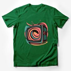 Retro TV T-Shirt, Vintage Television Graphic Tee, Abstract Design Colorful Shirt, Unisex Apparel, Casual Wear, Gift for TV Lovers Male T-Shirt Custom graphic T-Shirt.Customize your color Retro Fashion Outfits, Vintage Television, Cat Graphic Tee, Retro Tv, Funny Graphic Tees, Casual Summer Shirts, Friends Shirt, Art Shirts, Pride Shirts