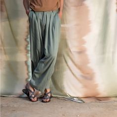 “ The Amser Pants Feature Two Deep Pleats At Front And Come In A Loose Flowy Fit. Mid Rise Waist . Features Symmetrical Splits Along The Bottom Of The Trouser Legs Giving Movement To The Fabric”. Pairs Well With The Aika Shirt Christmas Pajama Bottoms, Stretch Dress Pants, Golf Pants, Stretch Chinos, Grey Pants, Fleece Pants, Scrub Pants, Pleated Pants, Corduroy Pants