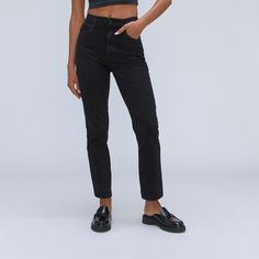 Slouch Jeans, Everlane Jeans, Button Fly Jeans, Straight Leg Denim, Light Wash Jeans, Black Crop, Black Skinnies, Denim Fabric, High Jeans