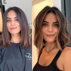 Wavy Lob Haircut, Shoulder Haircut, Shoulder Length Haircuts, Before After, Lob Hairstyle, Lob Haircut, Shoulder Length Hair Cuts, Round Face Haircuts, Work Hairstyles