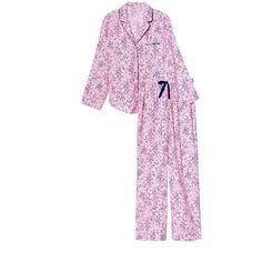 Victoria's Secret Flannel Long Pajama Set Sweeter Dreams Ahead. Cozy Up To A Pair Of Toasty Flannel Pajamas Cut From Our Buttery-Soft, Cotton-Modal Blend. Including A Button-Front Top And Matching Drawstring Shorts. Easy Fit Long-Sleeve, Button-Front Top Hits At Hips Pant With Elastic Drawstring Waist 29" Inseam Decorative Piping Machine Wash Top And Bottom: 56% Cotton, 44% Modal Size Medium Regular Pink Cotton Sleepwear For Lounging, Pink Cotton Sleepwear For Sleepover, Pink Sleepwear For Loungewear In Spring, Pink Cotton Sleepwear With Floral Print, Pink Sleepwear For Spring Loungewear, Pink Floral Print Lounging Set, Casual Pink Floral Print Sleepwear, Pink Floral Print Sleepwear For Lounging, Pink Floral Print Sleepwear For Sleepover