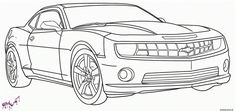 a drawing of a chevrolet camaro car