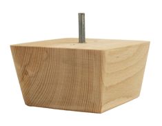 a wooden object with a screw in it