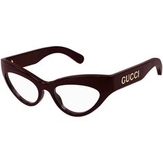 Step Into The World Of Luxury With The Gucci Gg1295o-002-53c Red Full Rim Cat Eye Womens Optical Eyeglasses. Exquisite Design Meets Impeccable Craftsmanship. Gucci Accessories, Glasses Accessories, Exquisite Design, Red Color, Cat Eye, Women Accessories, Gucci, The World, Building