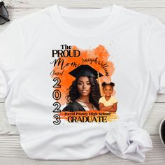 "Graduation T Shirt Design, Editable in canva, 2023 Graduation Proud Mom,Dad, Family Shirt, Print and Digital, School Graduation Tee #GRDT This listing is available in print and digital options You can provide us a photo and we will remover the background for you See matching items here https://www.etsy.com/your/shops/mzcreativedesign23/tools/listings/query:grdt,stats:true Preview other store listing here https://www.etsy.com/your/shops/mzcreativedesign23/tools/listings?ref=seller-platform-mcnav For Digital Download DIY **NO PHYSICAL PRODUCT WILL BE SENT** Hello and Welcome to my Shop! This template are in digital format for you to download and edit yourself. It's so easy to use and there's no need to download any software to use it, simply edit and print as many as you like! HOW DOES IT W Pride Ideas, Graduation Shirts For Family, Dtf Designs, Grad Shirts, Kids Graduation, 2023 Graduation, Hair Twist, Twist Styles, Life Board