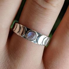 This etched phases of the moon ring is simply perfect. You may also stack it with other rings to give it an extra style. Have the beautiful cycles of the moon wrapped around your finger! Available in sizes 6, 7, 8, 9 and 10.Metals Type: Copper.Material: Cubic Zirconia.*NOTE: Due to the Chinese New Year Holiday, this it Cycles Of The Moon, Witch Headband, Moon Phase Jewelry, Moon Phase Ring, Witch Rings, Vintage Moon, Wiccan Jewelry, Phases Of The Moon, Pagan Jewelry