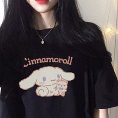 Cinnamoroll T Shirt, Unique Skirts, Japanese Harajuku, Harajuku Outfits, Harajuku Style, Female Shorts, Harajuku Streetwear, Cheap T Shirts, Loose Tops