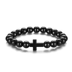 *Please note, size is average, it is a range* ---Sale Quantity: Cross Bracelet for Men Women - Cross Jewelry - Gift Idea ,if wholesale,contact me. ---SKU:Po-Pri-Cross-24.6.25 ---Materials: Obsidian Natural Stone and Glowing Cross ---Cross chain bracelet approximate size:8mm  /Single Natural Stone Size ---Bracelet Men Length: 18 cm/7 inch Christian Bracelet Ideas, Christian Bracelets, Cross Chain, Faith Prayer, Natural Stone Bracelets, Cross Bracelet, Bead Bracelets, Cross Jewelry, Bracelets For Women