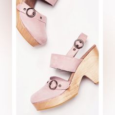 Free People Women's Pink Park Circle Clog All Orders Ship In 1-3 Business Days! Pink Free People Clogs Free People Park Circle Clog Size: 38 (Women's) Color: Pink Brand: Free People Style: Park Circle Clog Condition: Nwot (Never Worn, Perfect Condition)No Flaws, No Holes, No Rips, No Stains, No Pilling, No Visible Signs Of Wear // Clean Condition Free People Shoes “Park Circle Clog” Stunning Spanish Crafted Round-Toe Genuine Leather Clogs In Pastel Pink Colour, Featuring A Buckle Detail Along Th Spring Ankle Strap Clogs With Stacked Heel, Suede Open Heel Clogs For Spring, Spring Block Heel Clogs With Strap, Spring Block Heel Clogs With Heel Strap, Spring Suede Clogs With Block Heel, Spring Clogs With Heel Loop And Round Toe, Spring Suede Clogs With Closed Toe, Chic Round Toe Clogs With Heel Loop, Spring Medium Width Clogs With Reinforced Heel