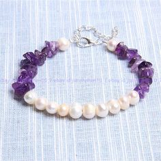 Product Description Style: Bracelet Size:  7-8mm/5-8  mm Quantity:  1 Pcs length: 7-9  Inches Color: --                              Clasp: -- Condition: New If you want to buy more , please contact us . Thanks ! &&&&: Sale the items does not include box.   Payment Policy&Shipping Policy We accept PayPal Please pay within 24 hours If no payment or contact is made with in 7 days item will be relisted. Thank YouPlease make sure the "Ship To" address you input in Paypal is correct.Items are shipped Pearl Purple, The Ship, Beads Bracelet, Bracelets And Charms, White Pearl, Purple Amethyst, Air Mail, Bracelet Sizes, Pearl Jewelry