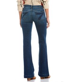 7 For All Mankind Jeans With Long Inseam #dillardsstylepartner Shoes To Wear With Flare Jeans, Wide Leg Flare Jeans, Nfr Fashion, Seven Jeans, Southern Outfits, Western Wear Outfits, Cute Country Outfits, 7 Jeans, Flare Denim Jeans