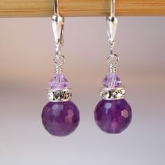 cute earrings for bridesmaids Elegant Purple Teardrop Gemstone, Purple Amethyst Earrings For Wedding, Amethyst Purple Earrings For Wedding, Purple Amethyst Gemstones With Accents, Purple Round Earrings With Gemstone Accents, Purple Earrings With Natural Stones, Handmade Amethyst Purple Earrings, Round Purple Earrings With Gemstone Accents, Purple Gemstone Accented Round Earrings