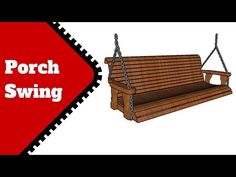 the porch swing is made from wood