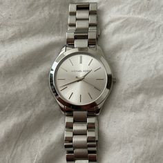 Brand New Mk Silver Watch! Never Worn. Do Not Have Box But Is In Excellent Condition Classic Silver Michael Kors Watch, Classic Michael Kors Watch As Gift, Classic Michael Kors Watch For Gift, Silver Michael Kors Watches As Gift, Michael Kors Silver Watch, Michael Kors Watch Silver, Silver Watches, Michael Kors Jewelry, 2024 Vision