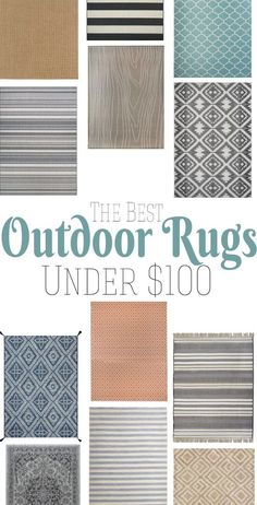 the best outdoor rugs under $ 10, including an area rug with different patterns and colors