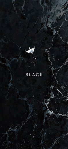 a black marble wallpaper with the word black in white letters on it's center