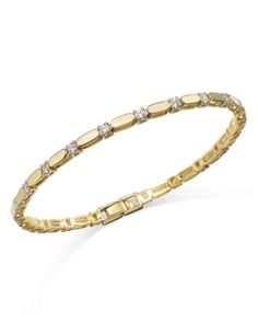 Bloomingdale's Diamond Station Bracelet in 14K Yellow Gold, 1.00 ct. t.w. - 100% Exclusive Diamond Bangles, Station Bracelet, Buying Diamonds, Exclusive Jewelry, Diamond Bangle, Bead Bracelets, Tennis Bracelet, Jewelry Ideas, Rv