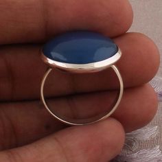 Modern Blue Ring As Gift, Blue Oval Cabochon Ring For Gift, Blue Rings With Polished Finish As A Gift, Blue Rings With Polished Finish For Gift, Modern Blue Cabochon Ring, Blue Cabochon Ring For Gift, Blue Cabochon Rings As Gift, Middle Finger Ring, Antique Silver Rings