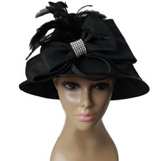 Black Dress Hat Fitted Cloche Hat For Spring Party, Chic Cloche Hat For Spring Parties, Elegant Black Cloche Hat For Summer, Fitted Cloche Hat For Evening In Spring, Brimmed Cloche Hat For Party In Fall, Brimmed Cloche Hat For Fall Parties, Elegant Fall Cloche Hat, Spring Evening Fitted Cloche Hat, Fall Party Brimmed Cloche Hat