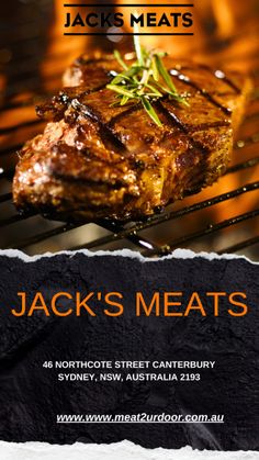 the jack's meats advertises to be grilled on an outdoor grill