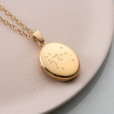 "Our Personalised Zodiac Constellation Locket necklace is a starry twist on a classic design. This design makes an absolutely perfect birthday present: choose the appropriate constellation for the recipient's star sign! With space to accommodate two small photos inside the locket itself, this necklace is a seriously meaningful gift to be worn close to your heart. It is designed by Posh Totty Designs, and made in our Brighton workshop. The locket is made from 925 sterling silver. Optional 18ct ye Victoria Kay, Diamond Star Necklace, Heart Locket Necklace, Zodiac Constellations, Star Sign, Gift Handmade, Perfect Birthday, Locket Necklace, Birthday Present