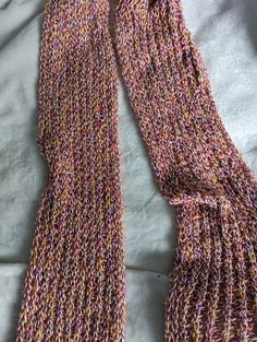 The yarn is called tutti-frutti. It's lightweight. Loom knitted by me. Machine washable and dryable Tutti Frutti, Loom Knitting, Scarf Wrap, Loom, Labour Day, Knitted Scarf, Scarf Accessory, Art Collection, Bathing Beauties