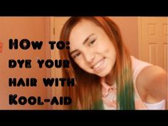 ▶ How to Dye Your Hair with Kool-aid - YouTube Kool Aid Hair Dye, Kool Aid Hair, Diy Hair Dye, Dying Hair, Dye Hair, Super Dark, Creative Hairstyles, Dye My Hair, Kool Aid