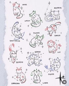 an image of zodiac signs on paper