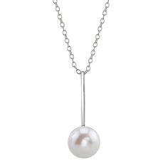 Freshwater Pearl Emmanuelle Pendant Timeless Pearl Drop Necklace As Gift, Modern White Pearl Necklace For Gift, Refined White Pearl Necklace Gift, Timeless Pearl Necklace With Round Pendant, Refined Akoya Pearl Necklace As Gift, Refined Akoya Pearl Necklace Gift, Refined Pearl White Pearl Necklace As Gift, Graceful Pearl Necklace With Pendant For Formal Events, Graceful Pearl Necklace With Pendant For Formal Occasions