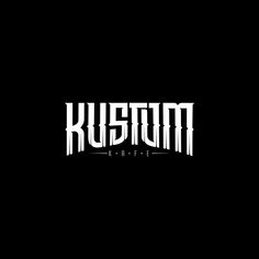 the word kustom in white on a black background