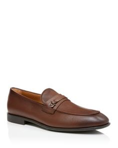 Ferragamo Men's Desio Leather Loafers Ferragamo Men, Leather Loafers, Loafers Men, Cocoa, Pick Up, In Store, Loafers, Buy Online, Slip On