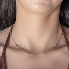 our Wildest Dreams Necklace is designed for effortless daily wear, making it a must-have for your jewelry essentials. its delicate and versatile design allows for easy layering. a dainty and versatile layering piece that will add an understated touch to any look. 18k gold pvd over 316 stainless steel water resistant 2mm beads 16.5" long with 2" extender ideal for layering Delicate Satellite Chain Necklace For Everyday, Everyday Station Necklace With Satellite Chain, Minimalist Station Necklace With Satellite Chain, Dainty Rose Gold Chain Necklace For Layering, Minimalist Station Necklace With Delicate Chain For Layering, Delicate Station Necklace With Satellite Chain, Minimalist Delicate Chain Necklaces For Layering, Delicate Everyday Station Necklace With Adjustable Chain, Dainty Station Necklace With Delicate Chain For Layering